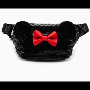 Minnie Mouse Black Sequin Fanny Pack